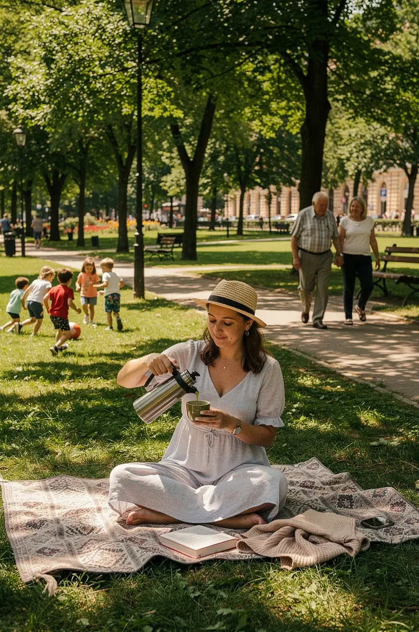Kézben tartott csésze gyógyteával, amely nyugalmat és ízületi kényelmet sugall.